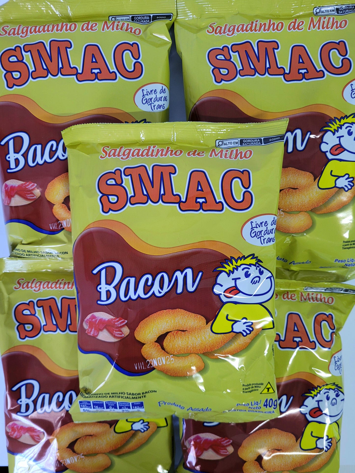 KIT SALGADINHO SABOR BACON 40g - 5 UNIDADES