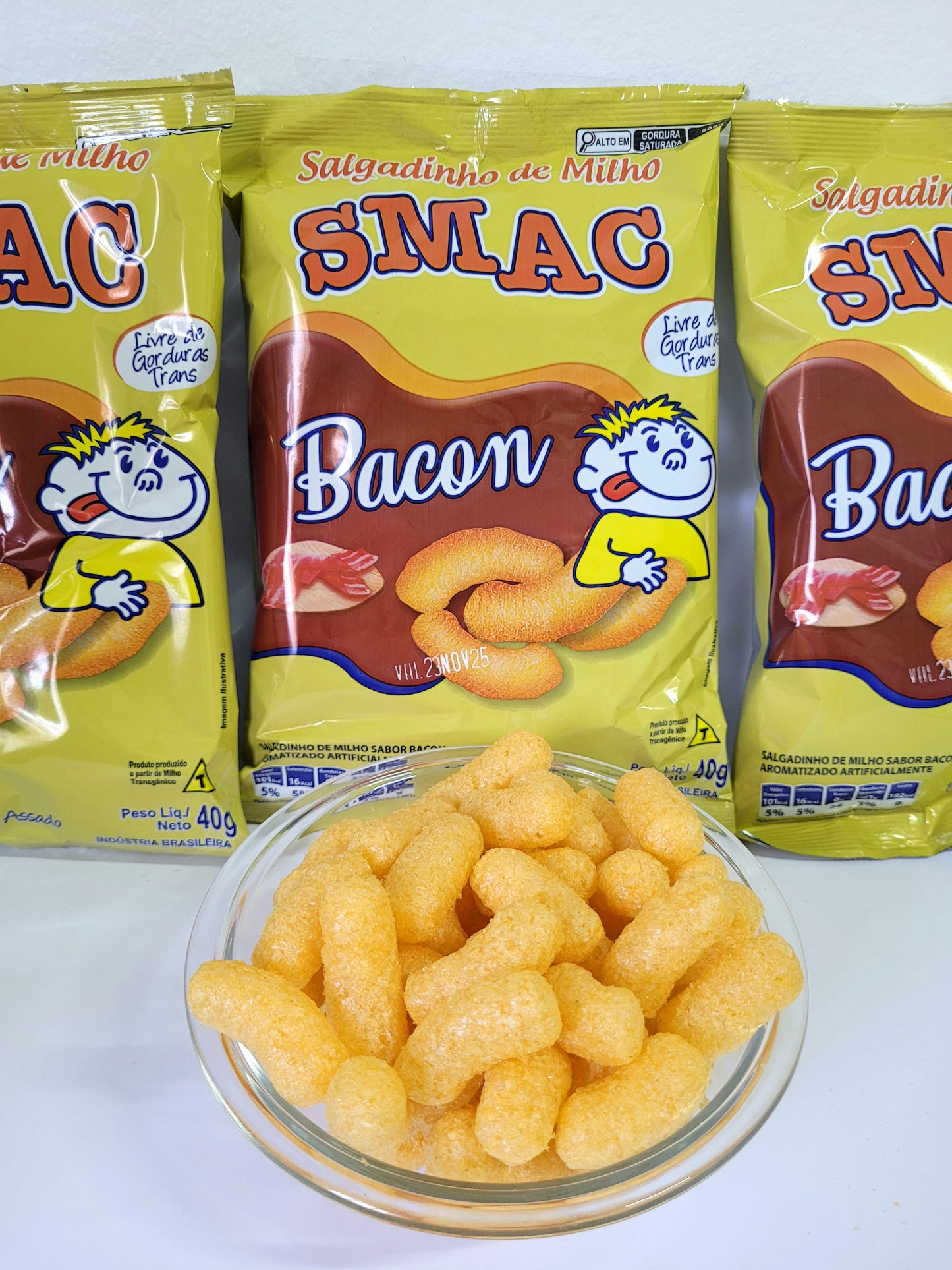 KIT SALGADINHO SABOR BACON 40g - 5 UNIDADES