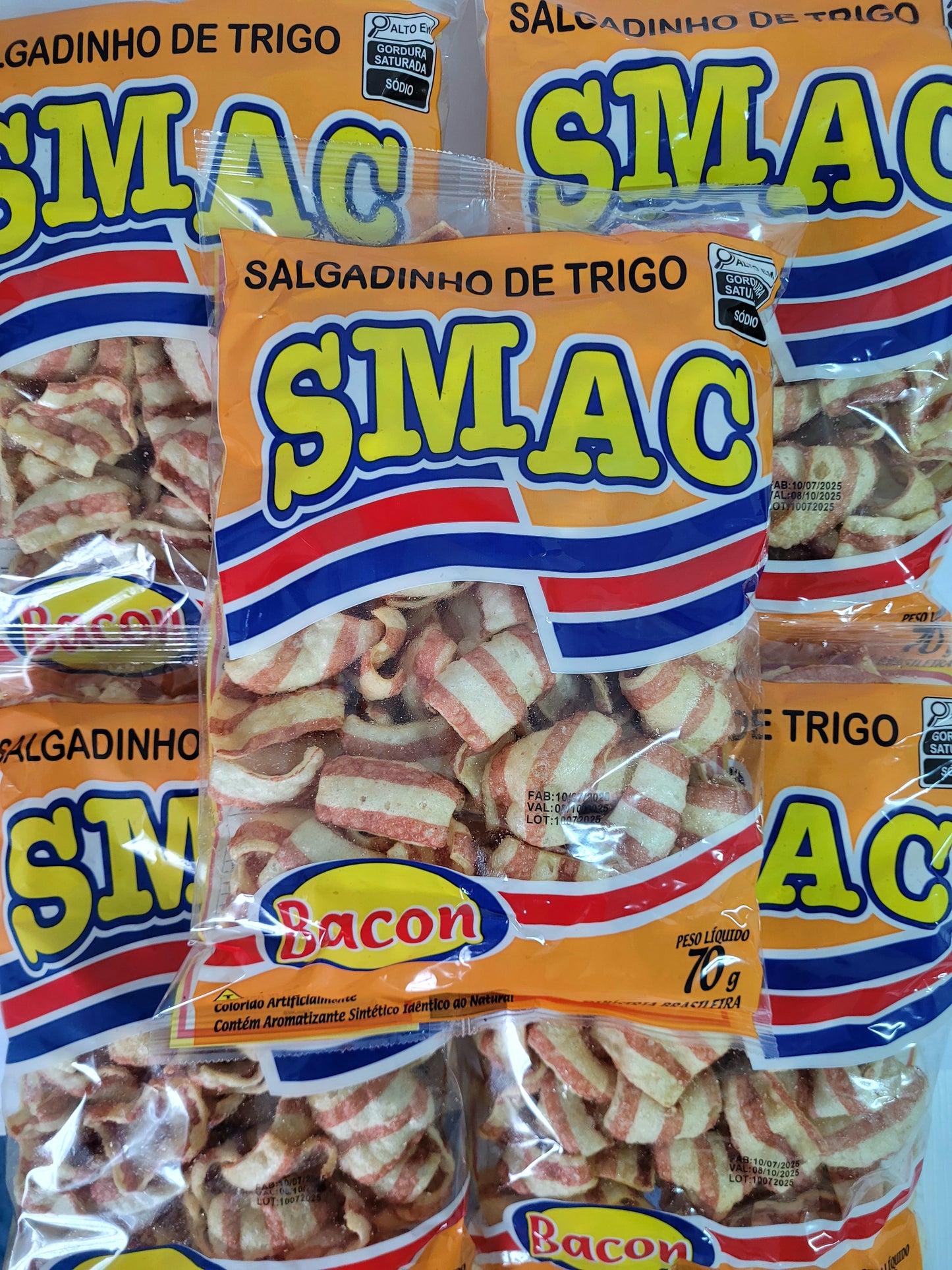KIT BACON LISTRADO 70g - 5 UNIDADES