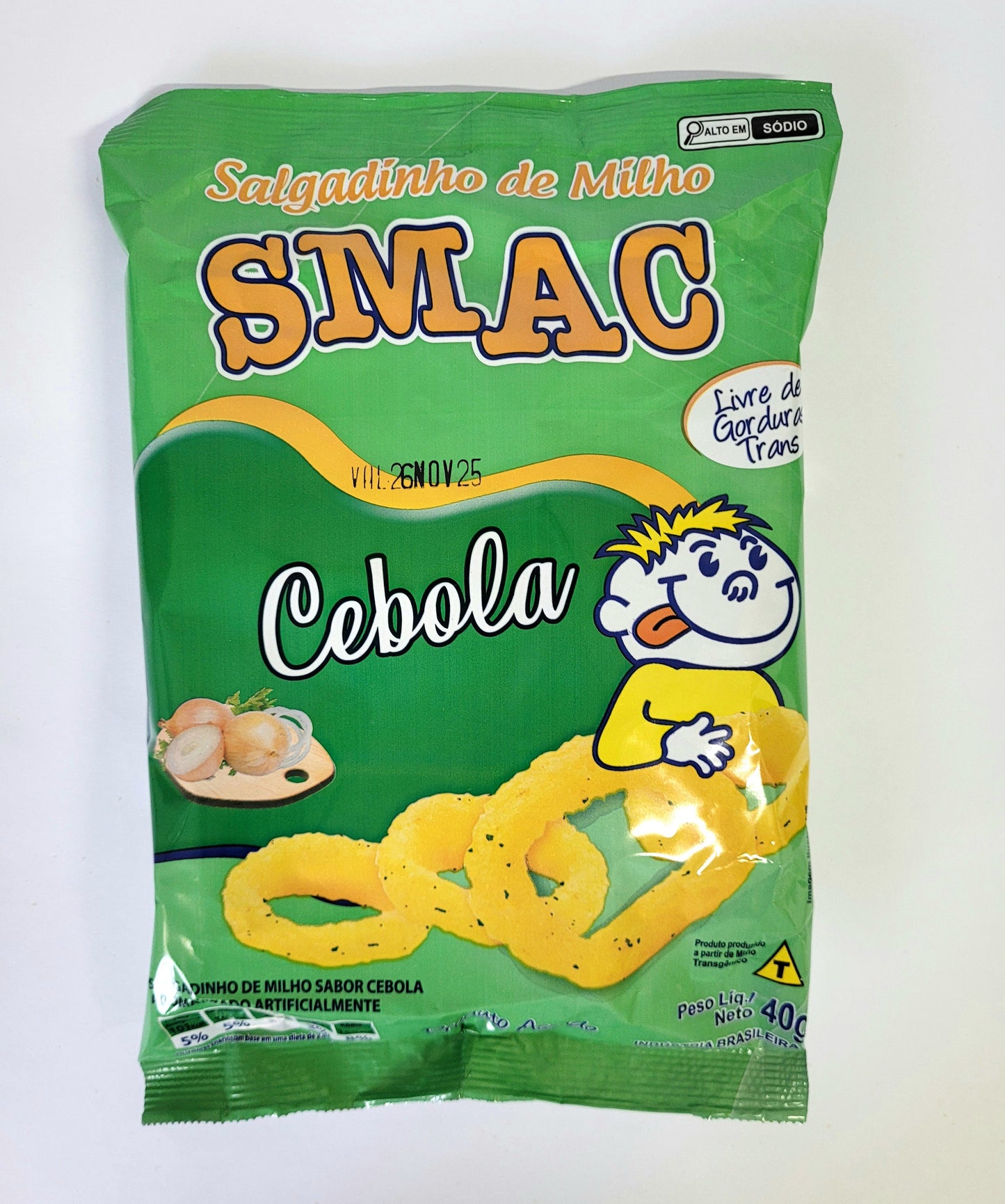 KIT SALGADINHO SABOR CEBOLA 40g -  5 UNIDADES