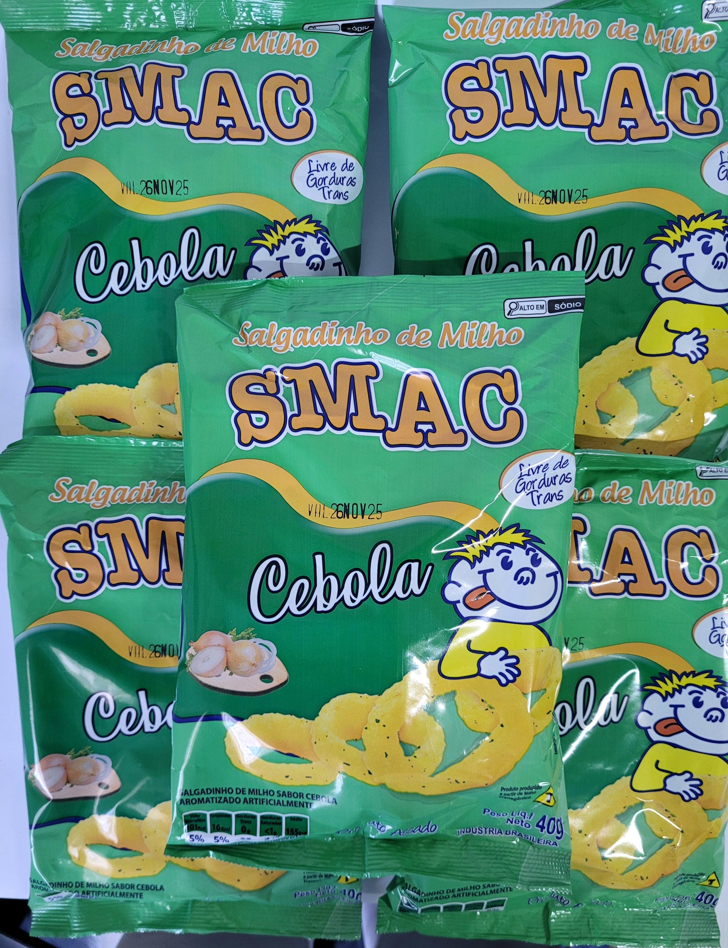KIT SALGADINHO SABOR CEBOLA 40g -  5 UNIDADES